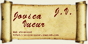 Jovica Vučur vizit kartica